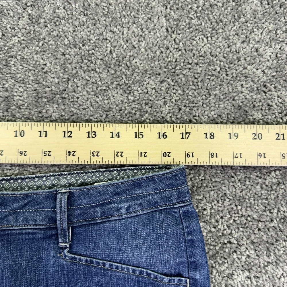 Lee Shorts Womens 10 Blue Denim Chino Natural Fit Stretch Bermuda Casual Summer